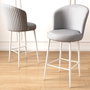 Hanah Home Uras Juego de 2 Taburetes de Bar Gris y Blanco